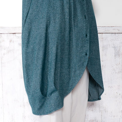 Cotton Melange Long Jacket