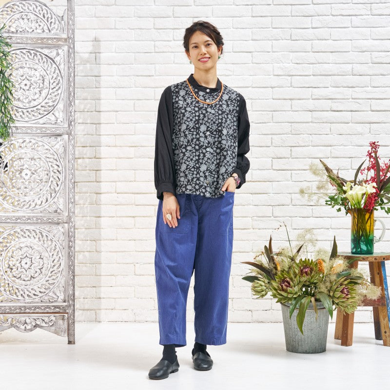 Cotton Small Floral Embroidery Blouse