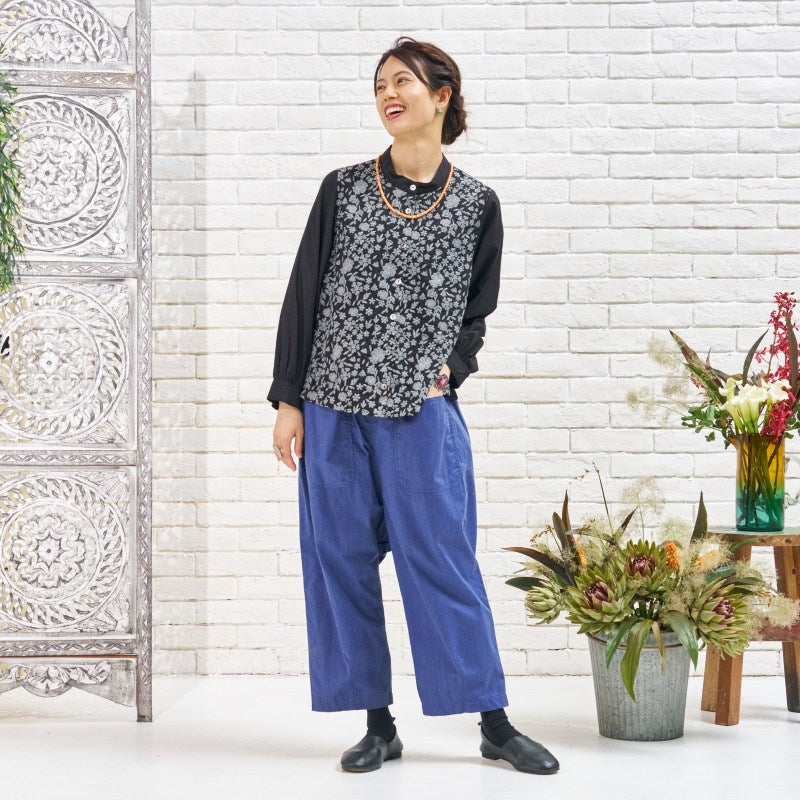 Cotton Small Floral Embroidery Blouse