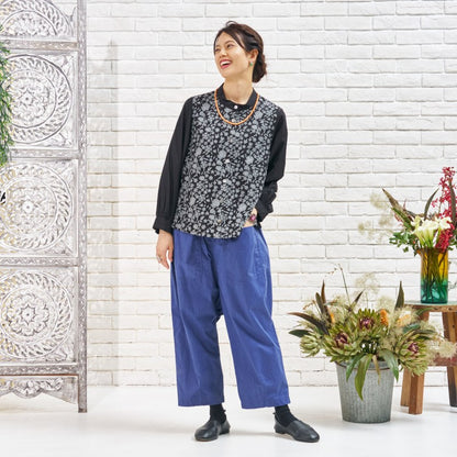Cotton Small Floral Embroidery Blouse