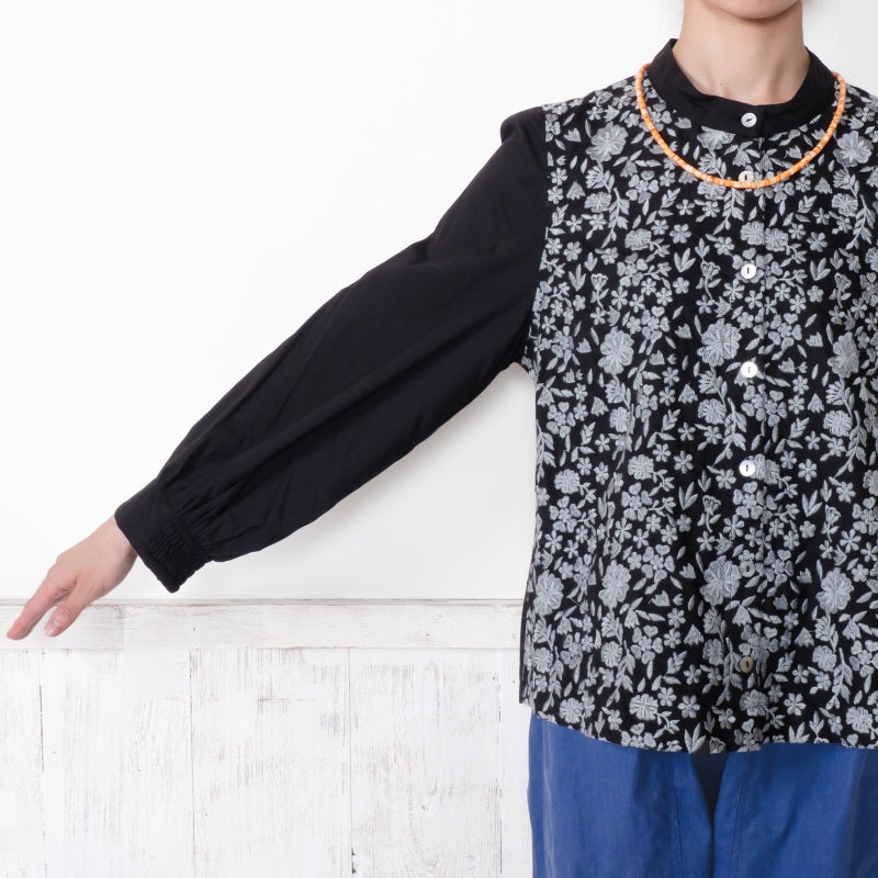 Cotton Small Floral Embroidery Blouse