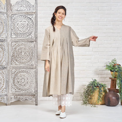 Khadi Stripe Tuck Dress