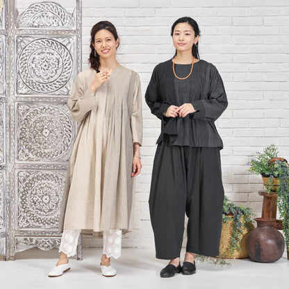 Khadi Stripe Tuck Dress