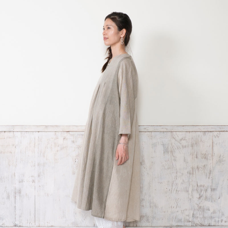 Khadi Stripe Tuck Dress