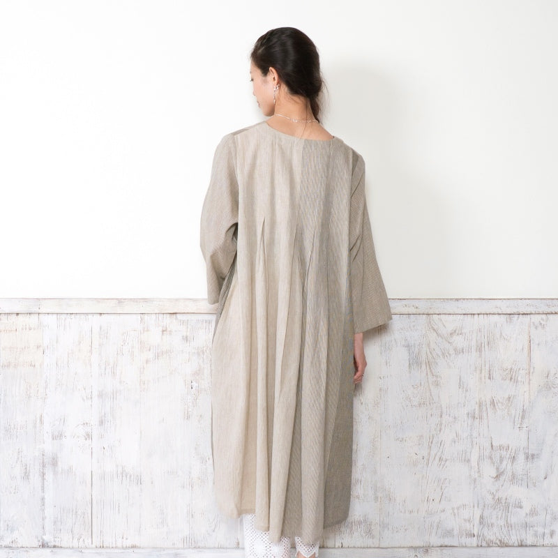 Khadi Stripe Tuck Dress
