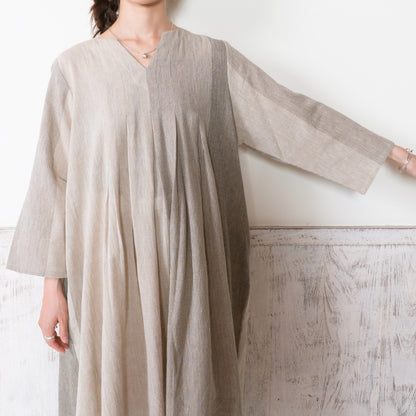 Khadi Stripe Tuck Dress