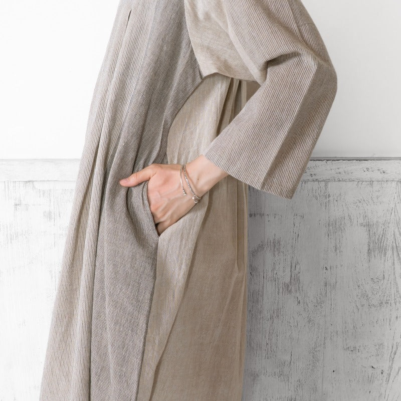 Khadi Stripe Tuck Dress