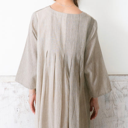 Khadi Stripe Tuck Dress