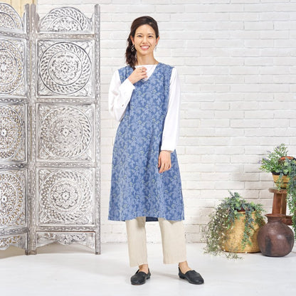 Leaf Embroidery Sleeveless Dress