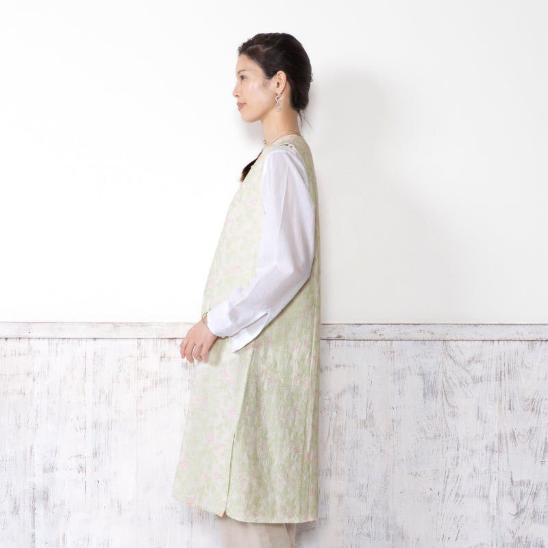 Leaf Embroidery Sleeveless Dress