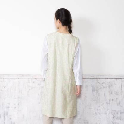 Leaf Embroidery Sleeveless Dress