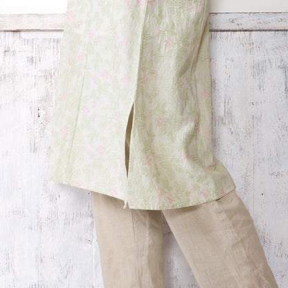 Leaf Embroidery Sleeveless Dress