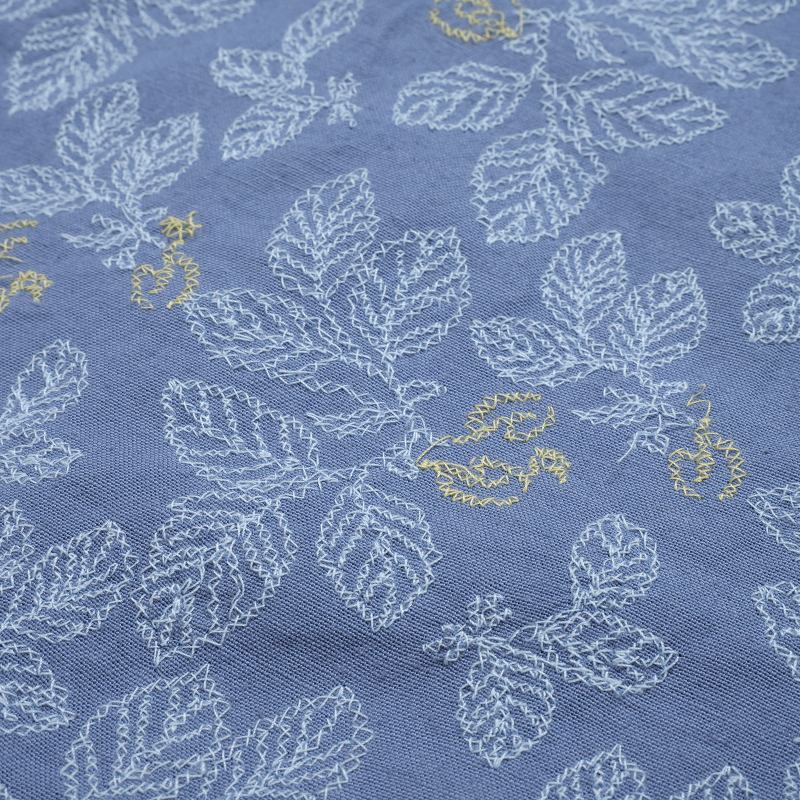 Leaf Embroidery Sleeveless Dress