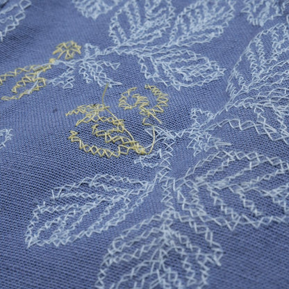 Leaf Embroidery Sleeveless Dress