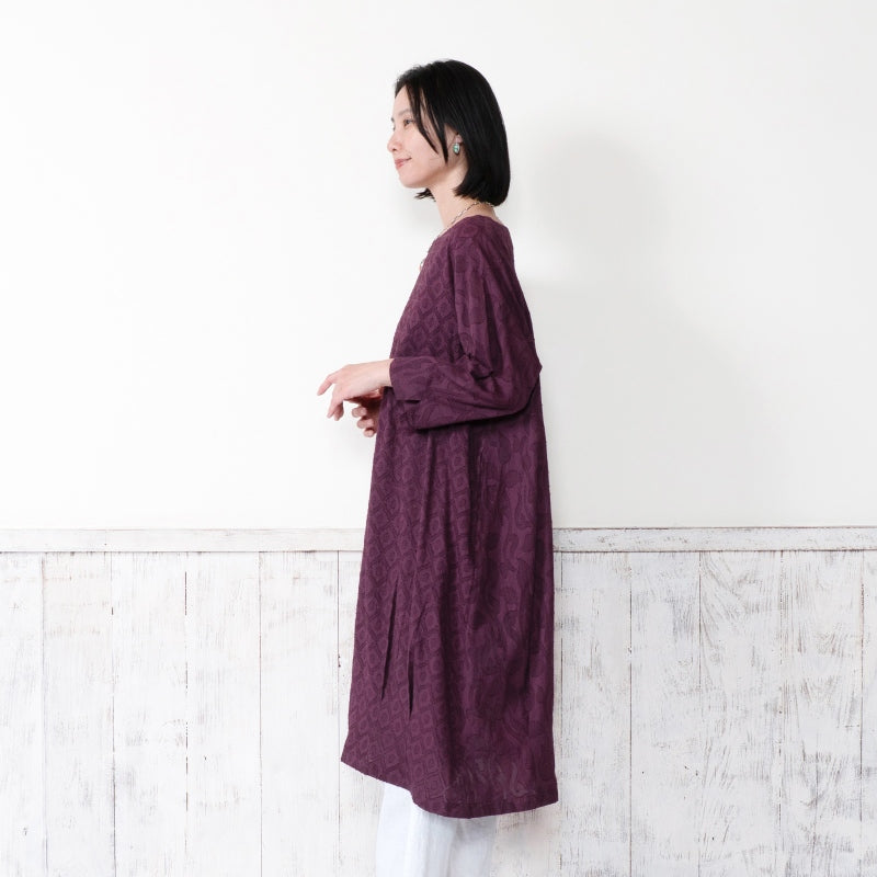 Cotton Jacquard Combo Dress