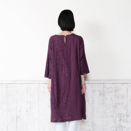 Cotton Jacquard Combo Dress