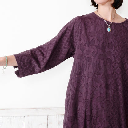 Cotton Jacquard Combo Dress