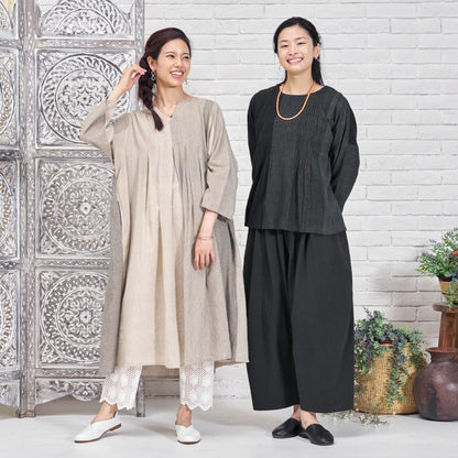 Khadi Stripe Tuck Pullover