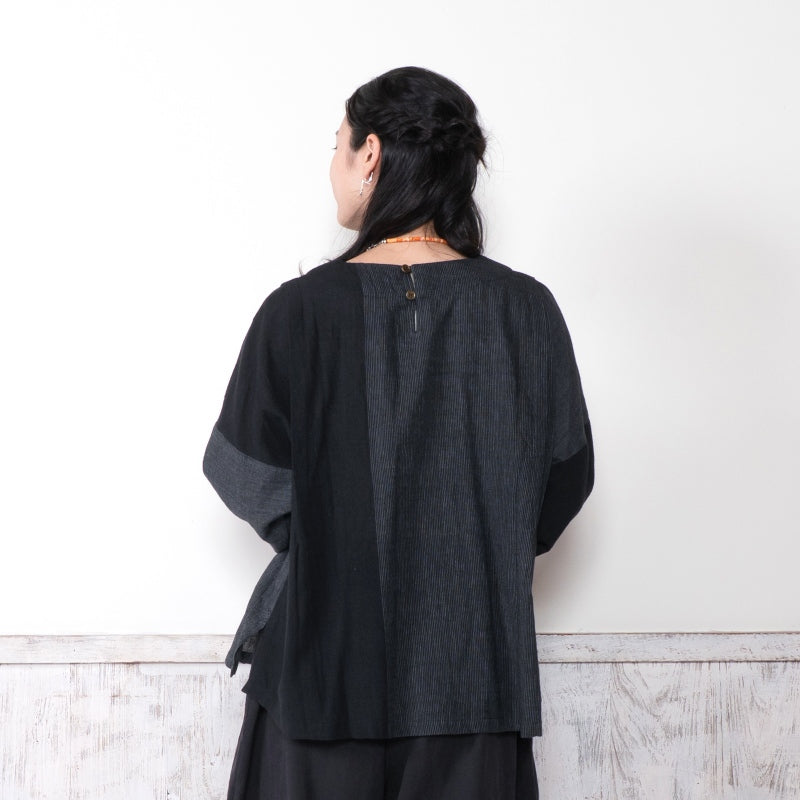 Khadi Stripe Tuck Pullover