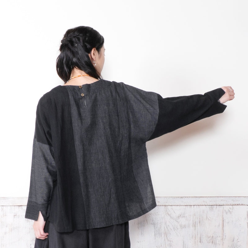 Khadi Stripe Tuck Pullover