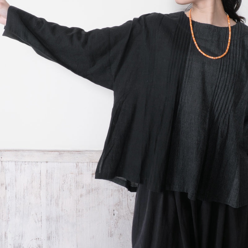 Khadi Stripe Tuck Pullover
