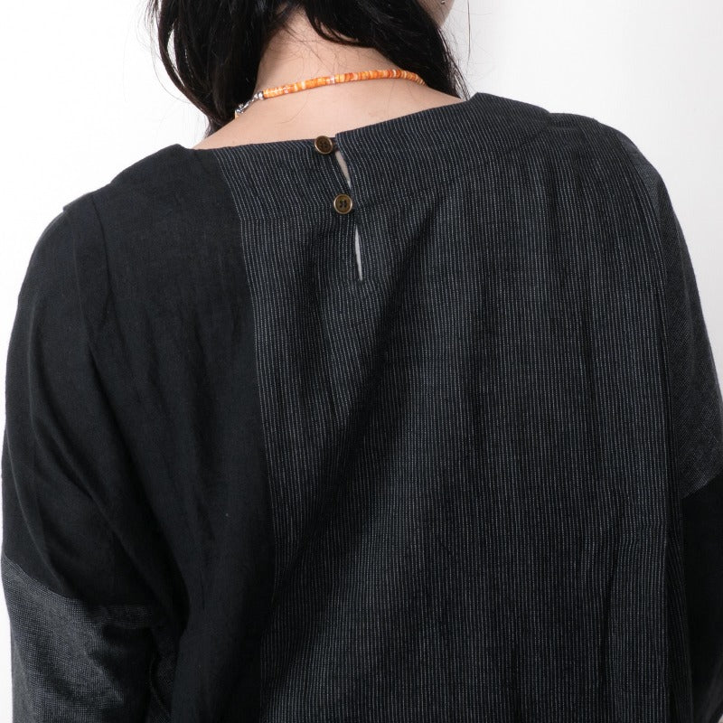 Khadi Stripe Tuck Pullover