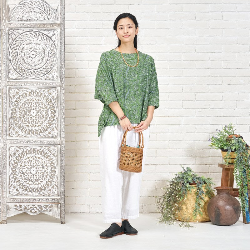 Floral Block Dolman Pullover