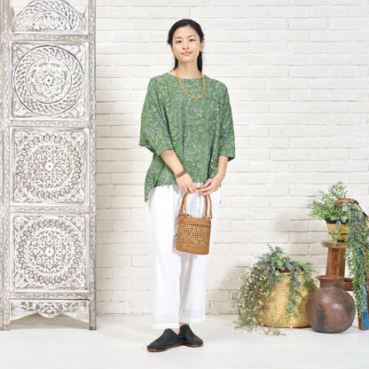 Floral Block Dolman Pullover