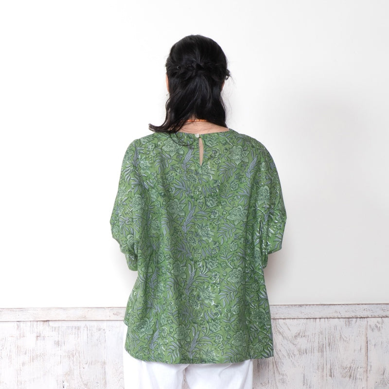 Floral Block Dolman Pullover