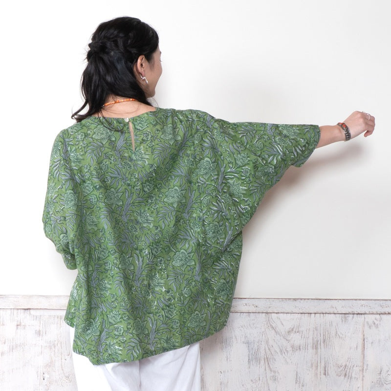 Floral Block Dolman Pullover