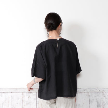 Cotton Dot Lace Combo Pullover