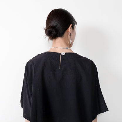 Cotton Dot Lace Combo Pullover