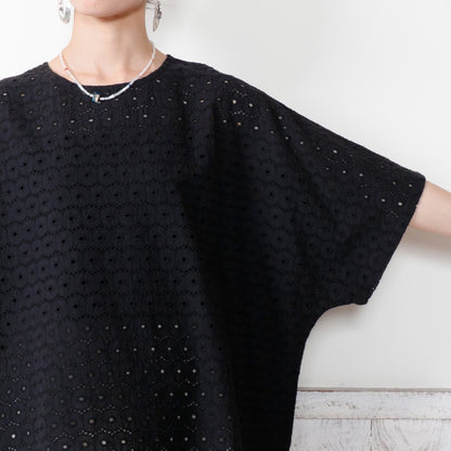 Cotton Dot Lace Combo Pullover