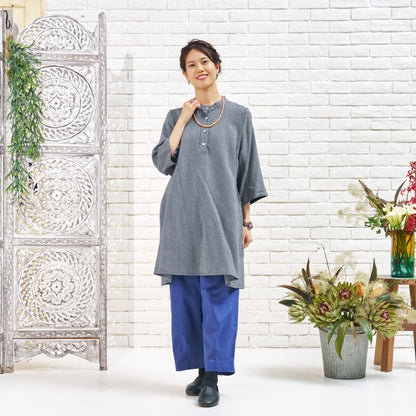 Cotton Dobby Tunic Dress
