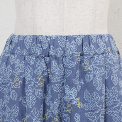 Leaf Embroidered Tapered Pants
