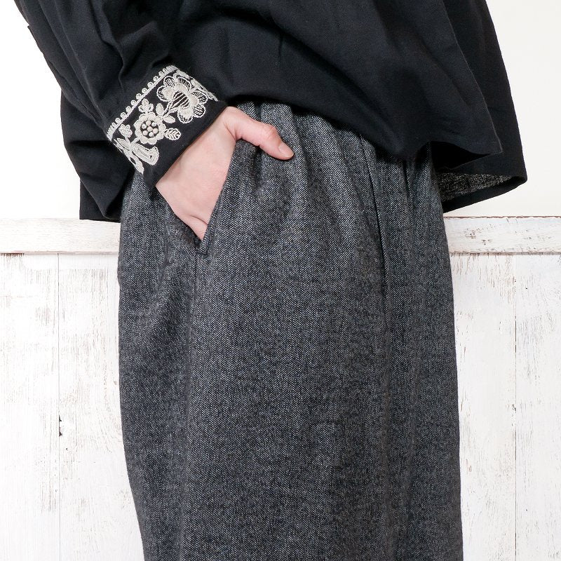 Cotton Melange Tapered Pants