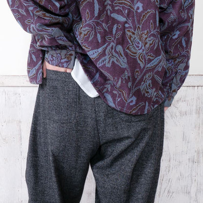 Cotton Melange Tapered Pants