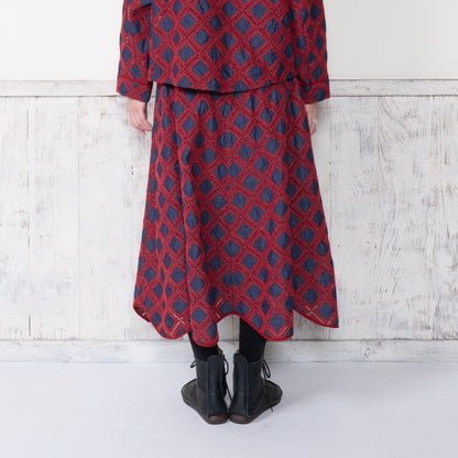 Denim Embroidered Skirt