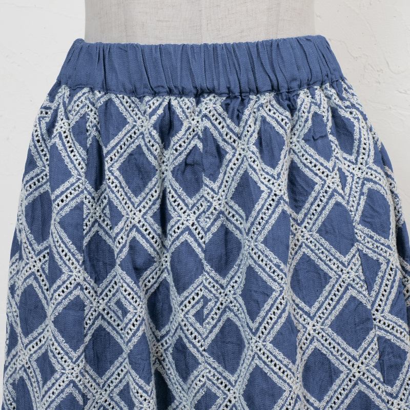 Denim Embroidered Skirt