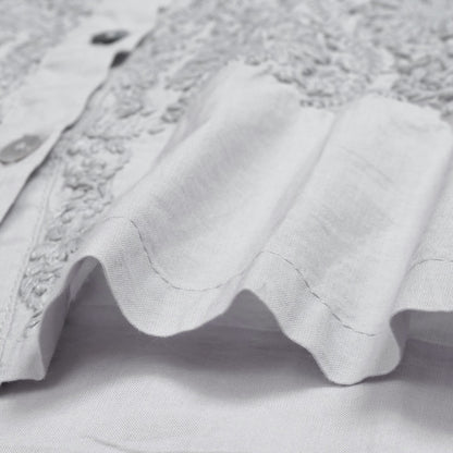 Cotton Lucknow Embroidery Sleeveless Blouse N