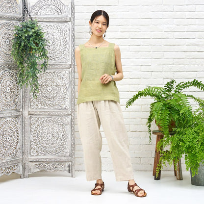 Linen Sleeveless Blouse N