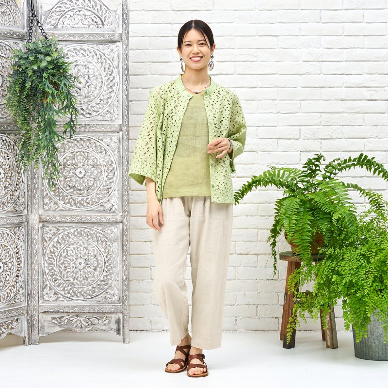 Linen Sleeveless Blouse N