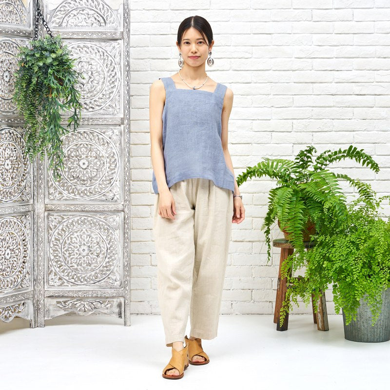 Linen Sleeveless Blouse N