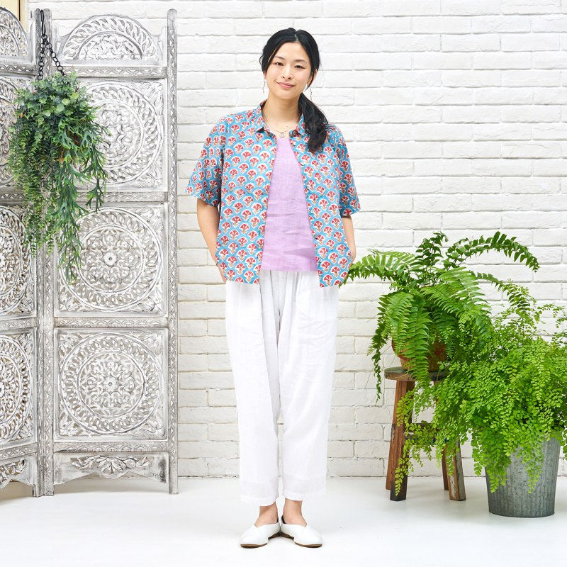 Linen Sleeveless Blouse N
