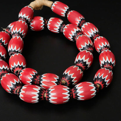 Red Chevron Beads Strand