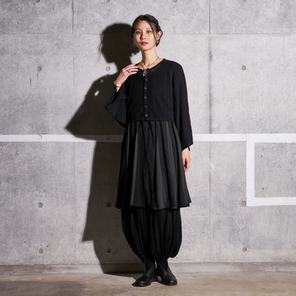 Dot Pattern Knit Cardigan