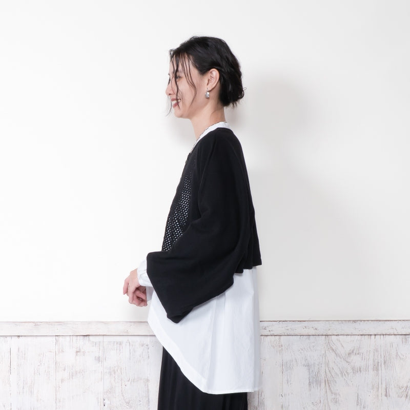 Dot Pattern Knit Cardigan