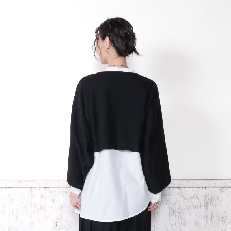 Dot Pattern Knit Cardigan