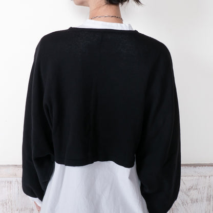 Dot Pattern Knit Cardigan