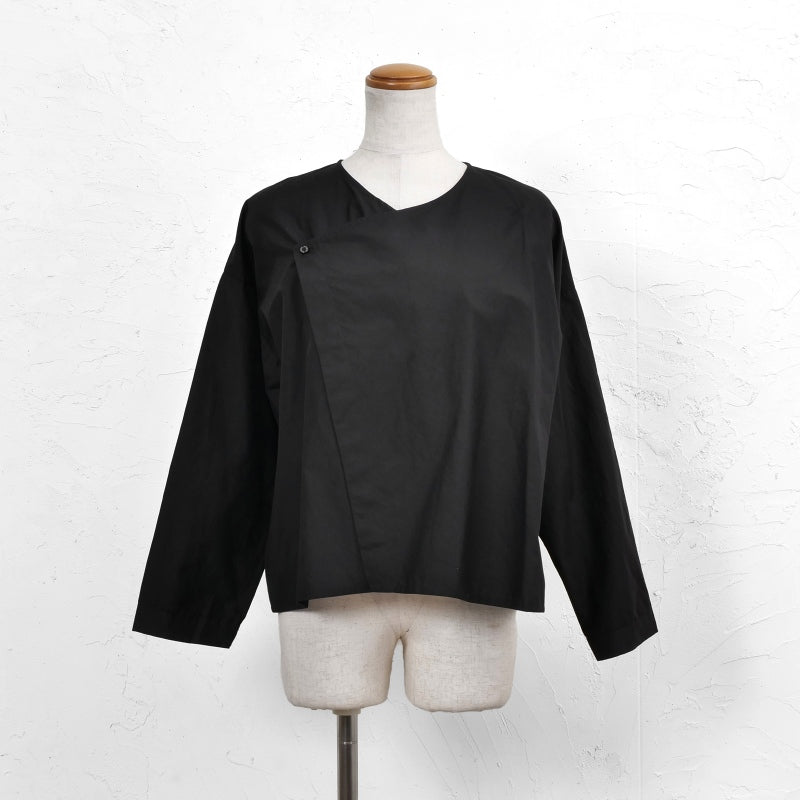 Cotton Silk Drape Collar Jacket